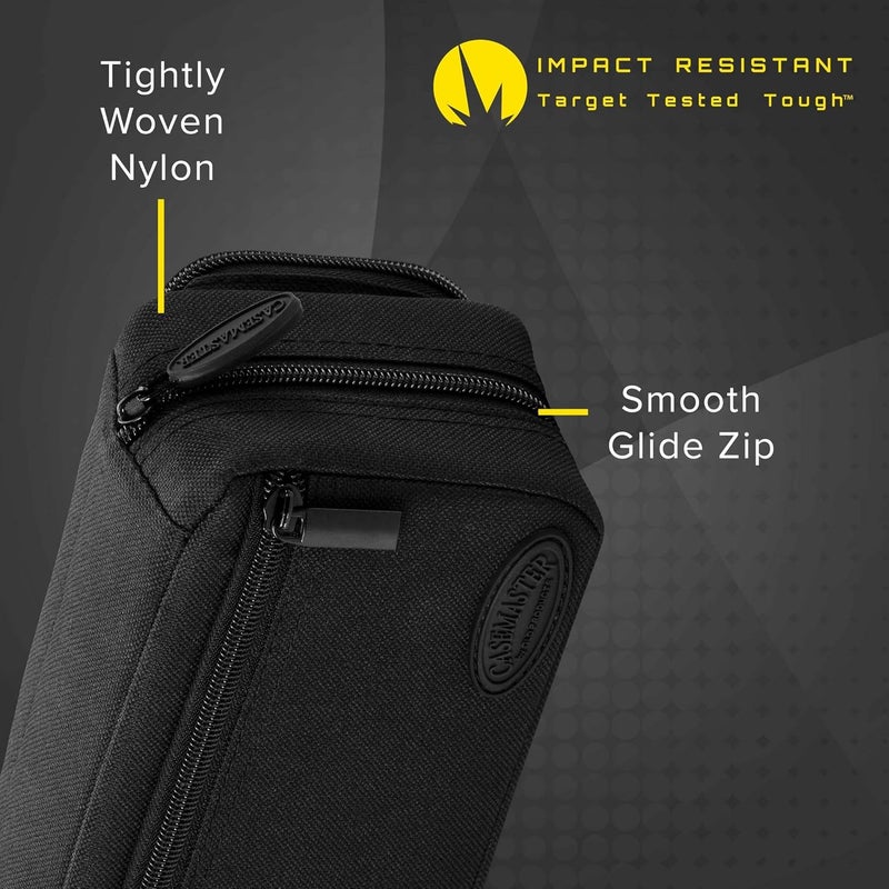 CASEMASTER Plazma Pro, 6 Dart Case for Soft and Steel Tip Darts, Features Large Front Mobile Device Pocket, Built-In Storage Tubes and Pockets for Flights, Tips, Shafts, and Personal Items - Image 3