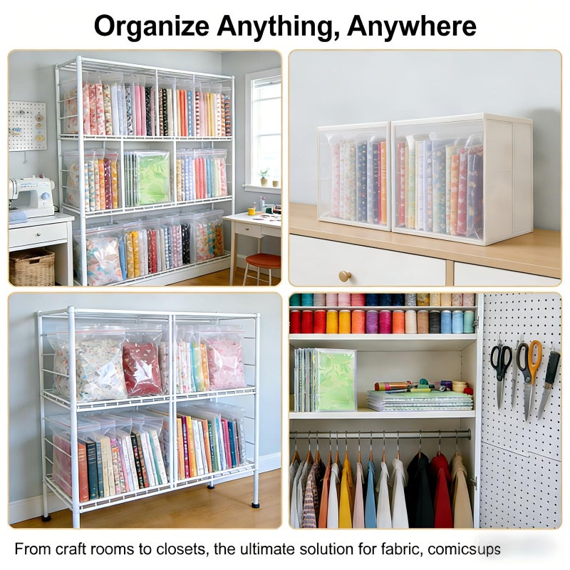 Lnncdsc Fabric Organizer Boards with Plastic Sealed dust Bagï¼Œ50 Packs of 8.5 x 11 Inch Thickened Cardboard, for Fabric Storage | Visible & Wrinkle-Free Cloth Organizing Crafters(50) - Image 4