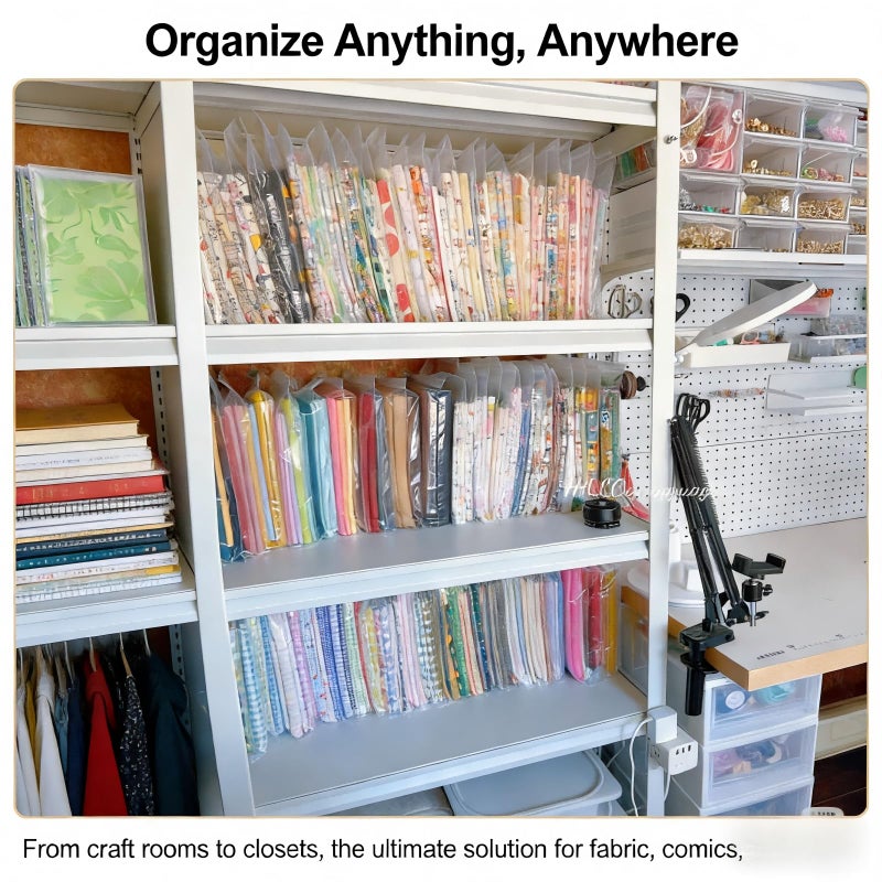 Lnncdsc Fabric Organizer Boards with Plastic Sealed dust Bagï¼Œ50 Packs of 8.5 x 11 Inch Thickened Cardboard, for Fabric Storage | Visible & Wrinkle-Free Cloth Organizing Crafters(50) - Image 2