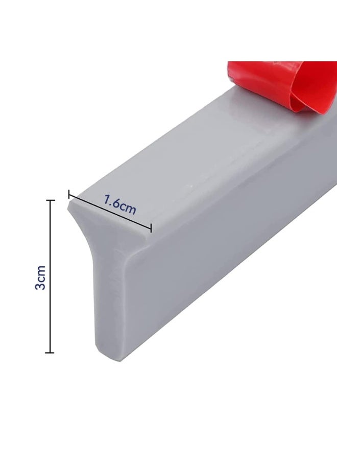 Bukela Shower Threshold, 100cm Shower Splash Guard Water Dam, Water Barrier and Retention System, Collapsible Shower Water Guard, Water Blocking Strip for Kitchen Sink and Bathroom (grey) - Image 4