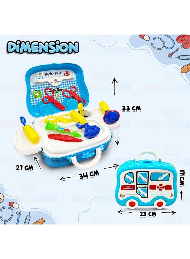 Wembley Doctor Playset for Kids Girls Boys Pretend Play Toy with Foldable Suitcase Portable Learning Toy for Kids Above 3 Years | Doctor Set with Medical Accessories | BIS Approved - Image 2