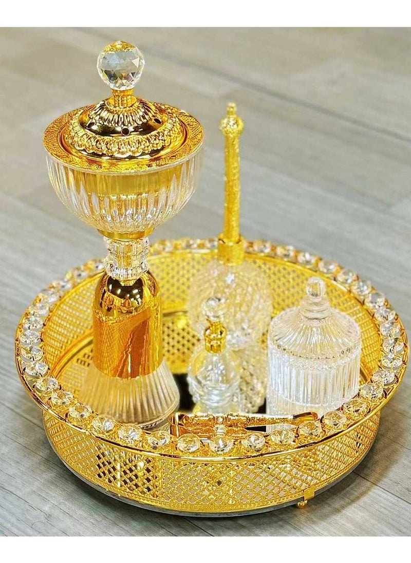 بخور بوسيدين مجموعة مبخرة بخور بتصميم أنيق، مبخرة العود العربي، حامل عطر بخور للمنزل والمكتب  - Image 1