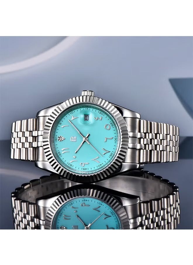 RollsTimi  - Men's Automatic Mechanical Watches, Stainless Steel 39MM Dial, Arabic Numerals Dial, Automatic Date, Sports Waterproof, Steel Belt - Image 1
