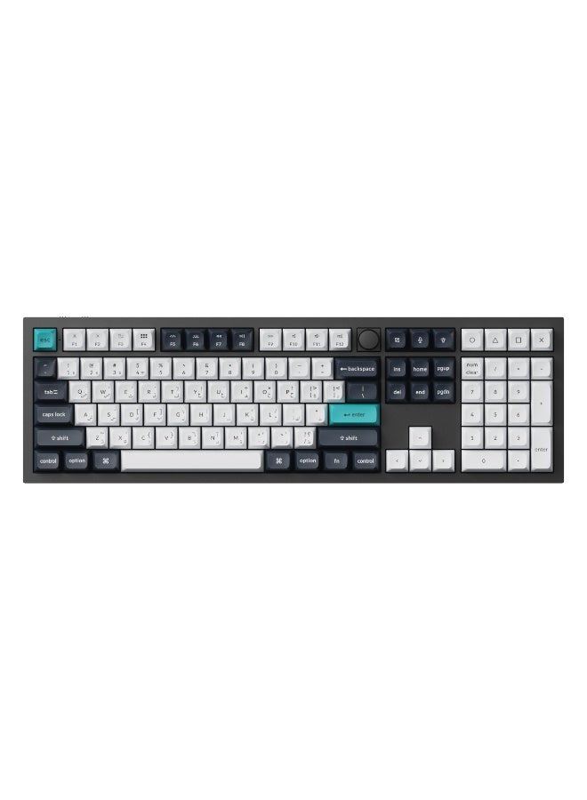 Keychron Q6 HE QMK Wireless Mechanical Keyboard, 1000Hz Polling Rate, ENG-ARAB Layout, Gateron Double-Rail Magnetic Nebula Switch, RGB Backlight, Tri-Connectivity, 4000mAh Battery, Carbon Black | Q6H-M1-AR - Image 1