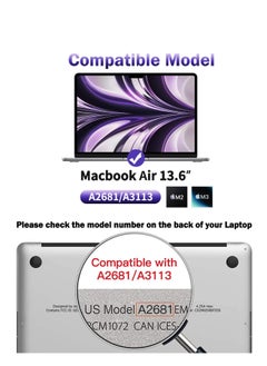 واقي شاشة مضاد للتوهج متوافق مع جهاز MacBook Air مقاس 13.6 بوصة 2024 M3 Chip A3113 و2022 M2 A2681، غشاء فلتر شاشة مضاد لبصمات الأصابع ومضاد للخدش - pzsku/ZDDE2EE4F22C281E67646Z/45/_/1716796764/71a81d1a-b79c-41cb-b756-dae0098743fa