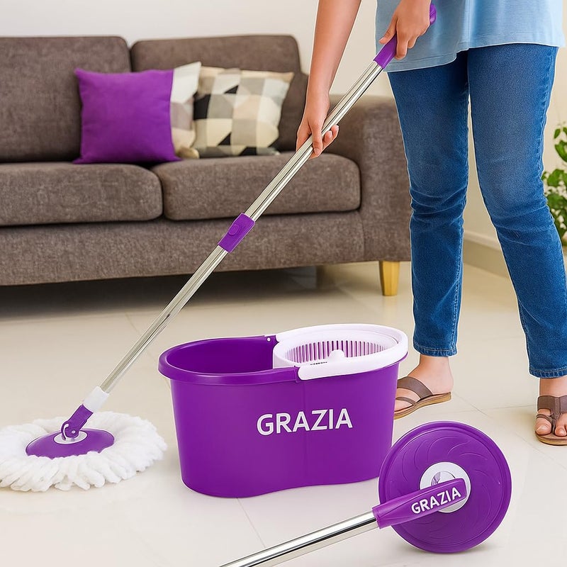 GRAZIA Bottle Spray Mop with Refillable Water Tank – Microfiber Mop Head, Ideal for Hardwood, Tile & Laminate Floors, Lightweight & Ergonomic Design, Easy to Use for Home & Office Cleaning - Image 5