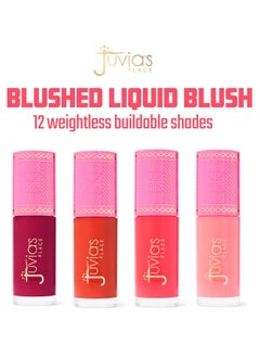 Juvia's Place Juvia's Place Blushed Liquid Blush PerkyPoppy - Dewy Tint Cheeks Makeup Glow Pigment Effortless Beauty Long Lasting Cosmetics Soft Creamy Natural Buildable All Skin Color Light Flawless Finish Blend  - Image 2