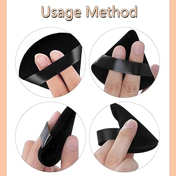 YSFVNP 30 Triangle Powder Puffs Reusable with Strap Wet Dry DualUse Face Make Up Cosmetics Cleansing Beauty - Image 4