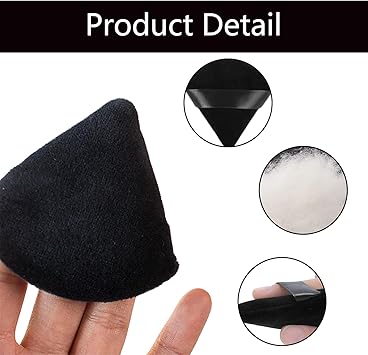 YSFVNP 30 Triangle Powder Puffs Reusable with Strap Wet Dry DualUse Face Make Up Cosmetics Cleansing Beauty - Image 2