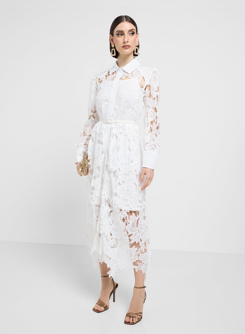 ايلا فستان قميص ميدي برباط - Image 4