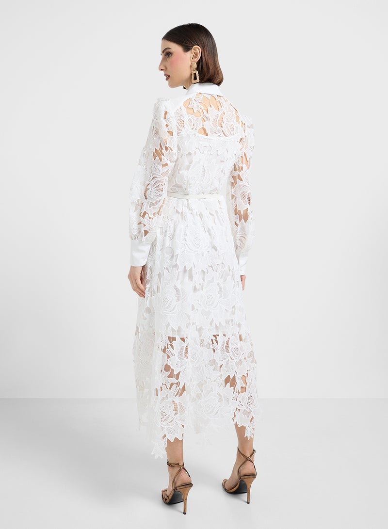 ايلا فستان قميص ميدي برباط - Image 2