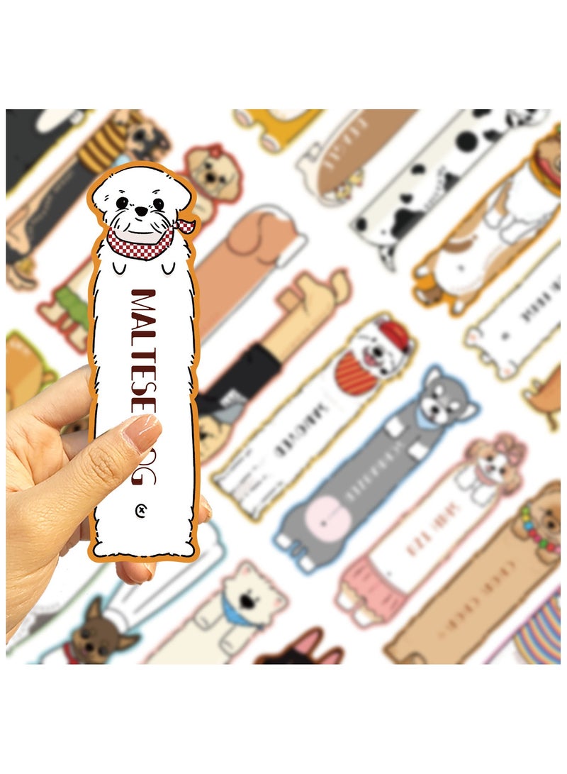 30PCS Bookmarks for Kid Cute Dog Bookmarks Animal Theme Funny Bookmark Cute Bookmark for Kids Students Teens Book Lovers Classroom Favors - Image 5