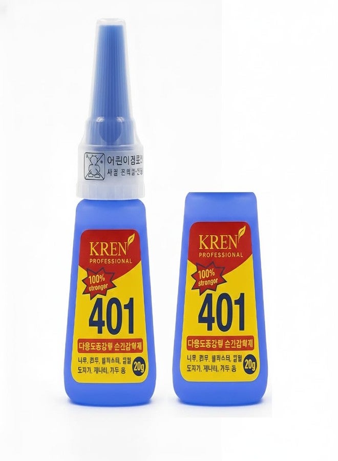 Kreni Nail Glue - Super Glue Stronger For Artificial Or Fake Nails,Nail Art 20g - Bottle 401 Rapid Fix Handmade Adhesive Quick Dry (clear, pack of 1) - Image 5