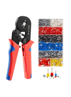 KASTWAVE Ferrule Crimping Tools Wire Pliers - 1250 PCS Wire Ferrules with Crimpers Pliers Kit for Electricians, Adjustable Ratchet Tools with Terminals Connectors 0.25-10 mm² (AWG 23-7)  - Image 1