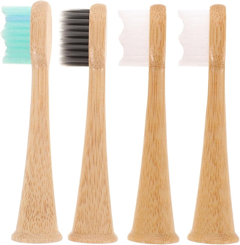 4pcs 4pcs Biodegradable Toothbrush Replacement Heads Compatible with Electric Toothbrush Soft Bristles Gentle Cleaning Eco-Friendly Oral Care - Image 1