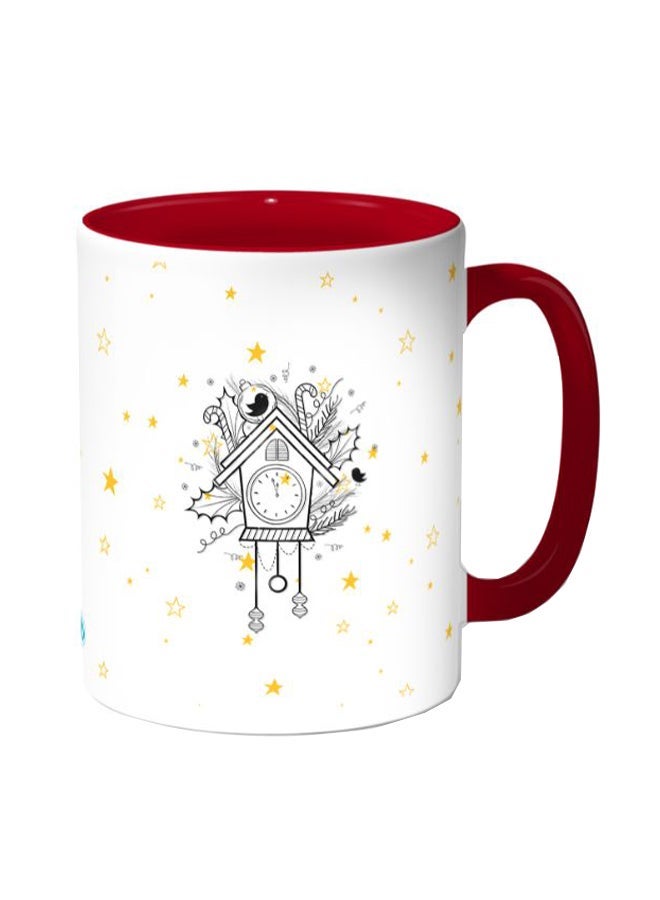 RYN Stars And Dreams Printed Coffee Mug White/Red 11ounce