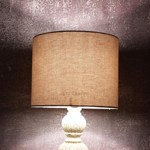 BTR CRAFTS Unique Color Lampshade, 10" Inches Beige Drum Shade Suitable For Table & Floor Lamp, Bedroom Living & Dining Room, Café Resorts Hotels & Restaurants - Image 2