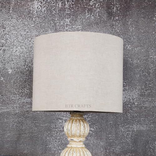 BTR CRAFTS Unique Color Lampshade, 10" Inches Beige Drum Shade Suitable For Table & Floor Lamp, Bedroom Living & Dining Room, Café Resorts Hotels & Restaurants - Image 3