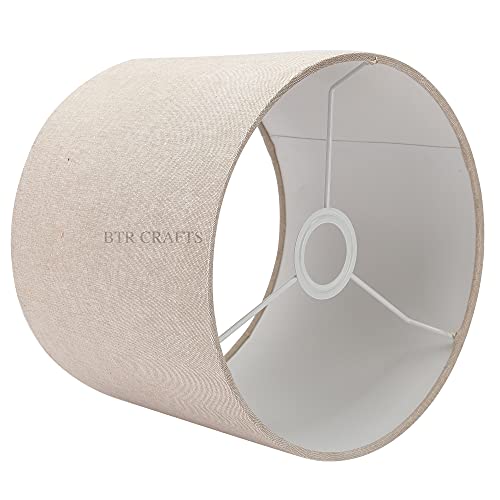 BTR CRAFTS Unique Color Lampshade, 10" Inches Beige Drum Shade Suitable For Table & Floor Lamp, Bedroom Living & Dining Room, Café Resorts Hotels & Restaurants - Image 1