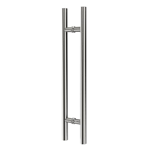 TOGU TG-6012 600MM / 24 inches Solid Standoffs Heavy-Duty SUS 304 Stainless Steel Push Pull Door Handle/Barn Door Pull Handle/Ladder Pulls, Satin Nickel Finish - Image 1