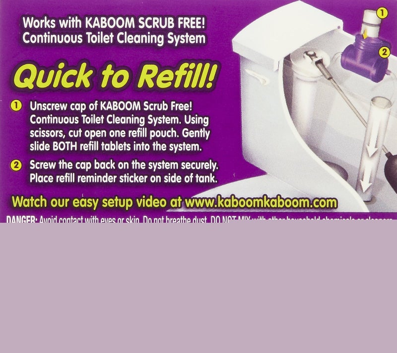 Kaboom Scrub Free! Continuous Clean Toilet Cleaning Refill Tablets (2 Count Per Package) *Refill Tablets Only. - Image 2
