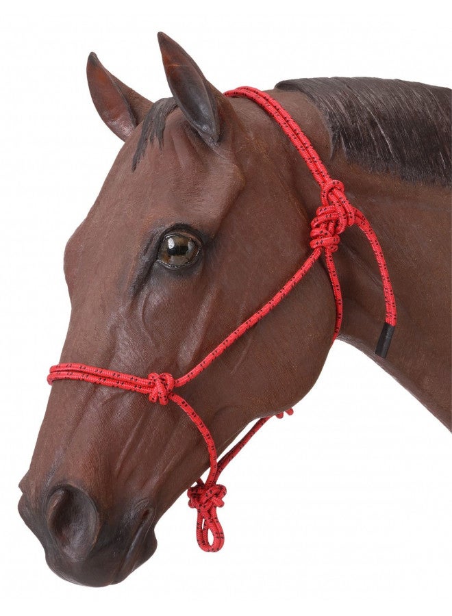 Tough 1 Tough 1 Horse Poly Rope Tied Halter, Red 