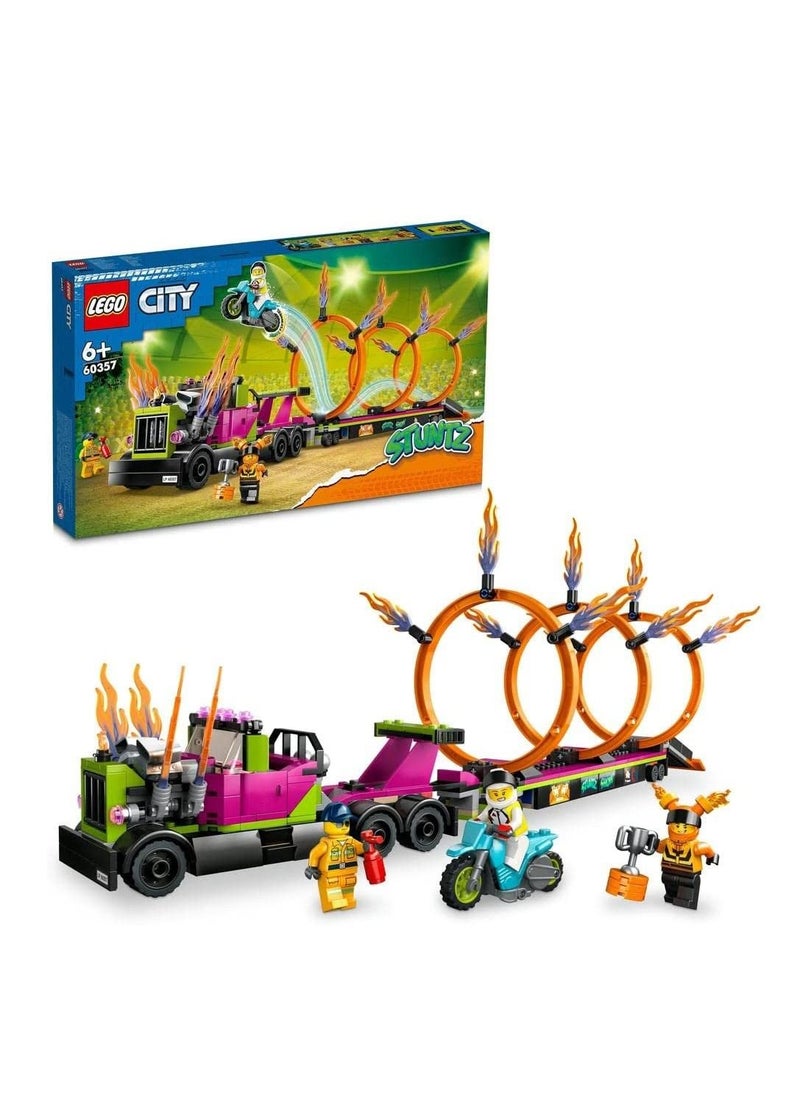 LEGO City Stunt Truck & Ring of Fire Challenge 60357  - Image 1