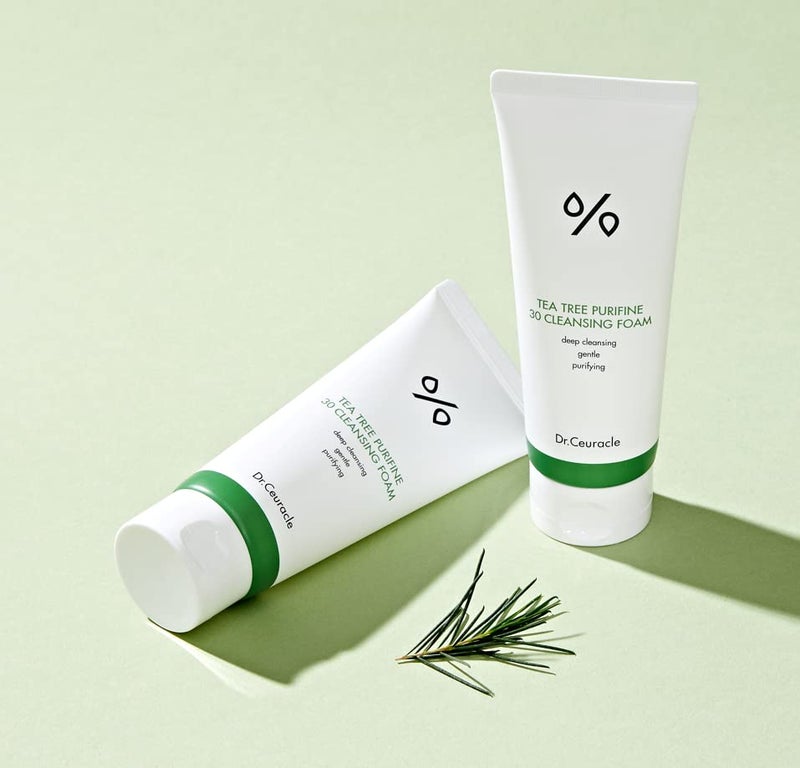 leegeehaam Dr.Ceuracle by leegeehaam Tea Tree Purifine Cleansing Foam (150ml / 5.07 fl. oz.) - Gel to Foam Mild Soothing Daily Cleanser with Fine Bubbles, Sebum Reducing and Hydrating for Sensitive Skin - Image 3