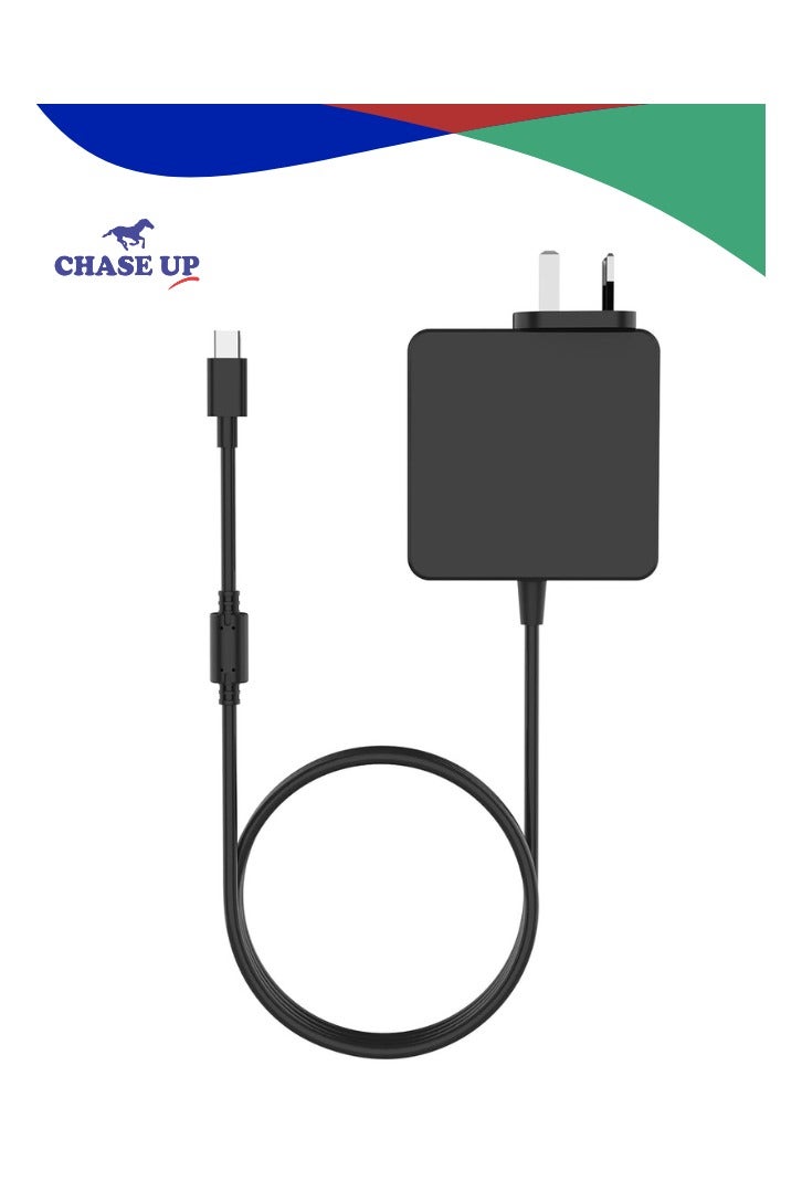 Chase Up 65W 45W USB C Power Adapter, Type C PD Laptop Charger Power Supply Adapter Cord for MacBook/Pro/Air, Switch, Samsung,ASUS, Acer, Dell, HUAWEI, HP and more Type C Devices - Image 1