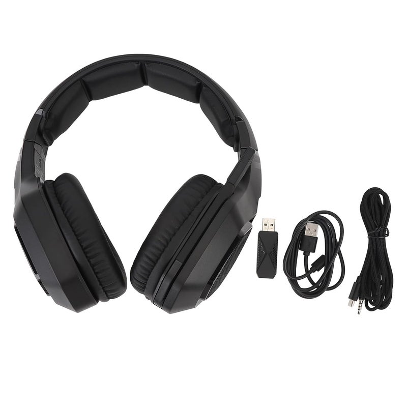 Black 2 4G Wireless Gaming Headset Multifunctional Controls Dual Mode Low Latency for Laptops Switch - Image 2