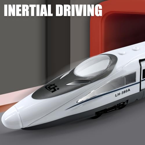 OTONOPI Electric Bullet Train with Lights and Sounds Subway Locomotive Engine High Speed Toy Train Model Inertial Driving Play Vehicle for Kids Age 3 - Image 5