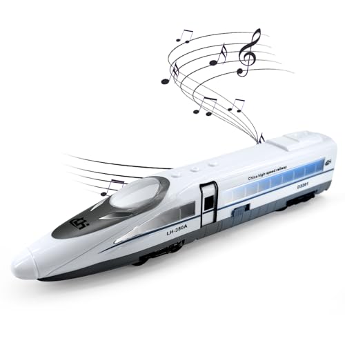 OTONOPI Electric Bullet Train with Lights and Sounds Subway Locomotive Engine High Speed Toy Train Model Inertial Driving Play Vehicle for Kids Age 3 - Image 1