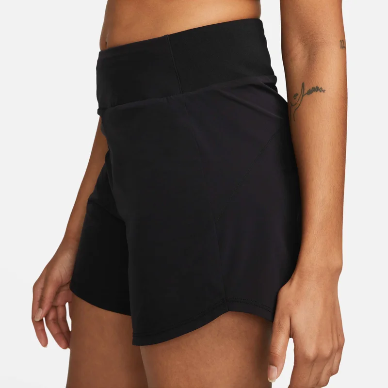 Nike Black Women's Bliss Dri-FIT Mid-Rise Shorts for Women | Best Price UAE