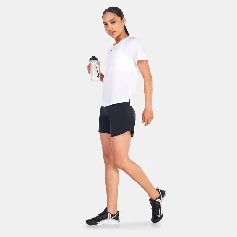 Nike Black Women's Bliss Dri-FIT Mid-Rise Shorts for Women | Best Price UAE