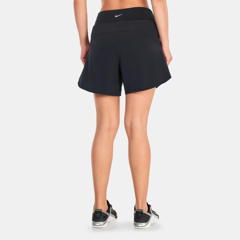 Nike Black Women's Bliss Dri-FIT Mid-Rise Shorts for Women | Best Price UAE
