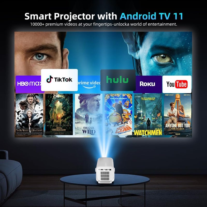 Salange Mini 4K Projector for Outdoor Movies,HY260Max بروجكتر Auto Focus,20000LM Brightness,Short Throw,5G WiFi Bluetooth,Native 1080P,Portable Projector 4k Home Cinema,بروجكتر لاسلكي برجكتر - Image 3