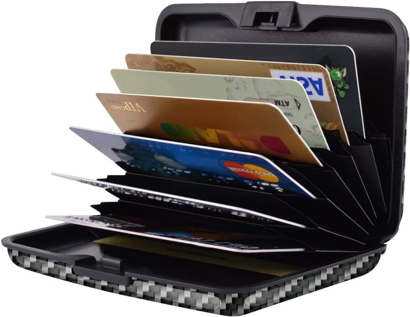 Coco Rossi Mini Credit Card Holder for Women or Men,RFID Blocking Slim Hard Card Case ID Case Travel Wallet - Image 2