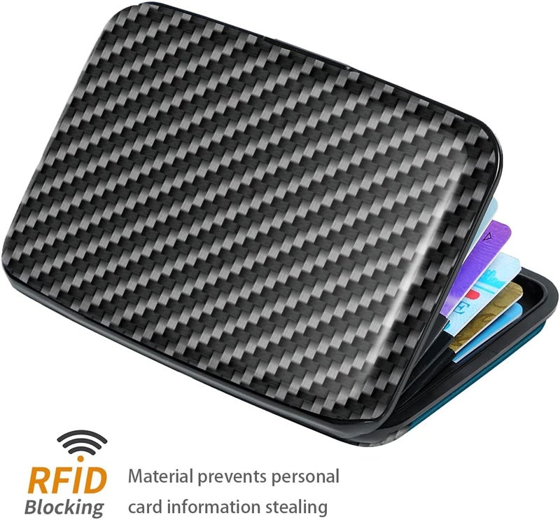 Coco Rossi Mini Credit Card Holder for Women or Men,RFID Blocking Slim Hard Card Case ID Case Travel Wallet - Image 3