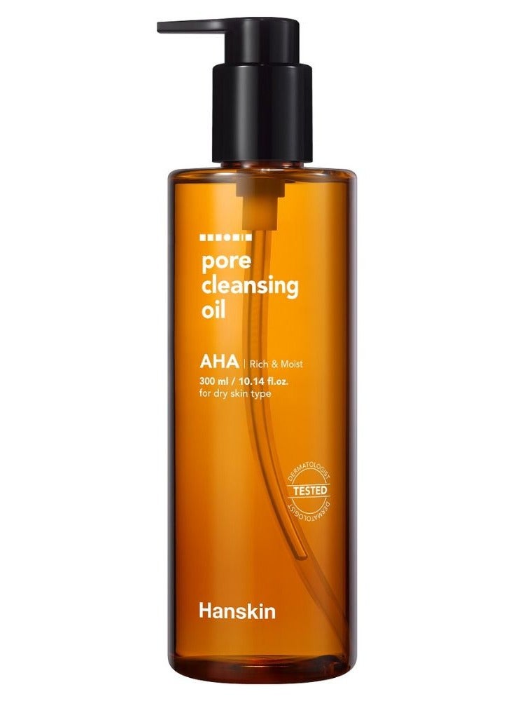 Hanskin Pore Cleansing Oil AHA Deep Cleansing and Exfoliation 300ml - Image 1