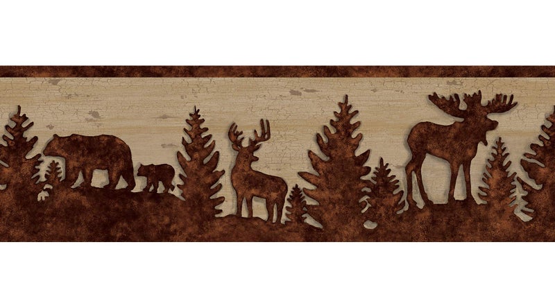 Chesapeake TLL35711B Shawnee Chestnut Silhouettes Border, Chetnut - Image 1