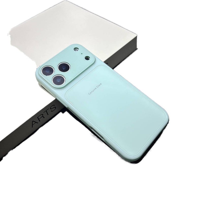 غطاء واقي بGlass لـ iPhone 14 / 14 Plus / 14 Pro / 14 Pro Max مع حماية من السقوط ومقاومة بصمات الأصابع مع مقاوم للصدمات مع لون سادة مع مقاومة الخدوش باللون أخضر مقاوم للخدش باللون. - Image 1