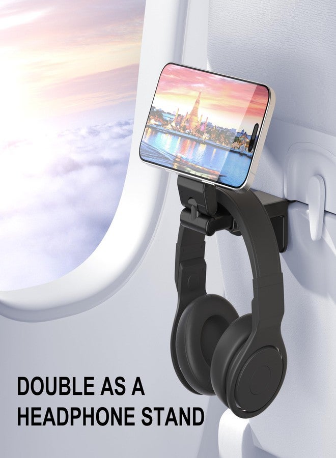 Perilogics Airplane Phone Holder for MagSafe. Universal Phone Mount for Long Flight Airplane Travel Essentials, Cruise Must Haves. Ideal Travel Accessory for Vacation and Content Creators (Black) - Image 2