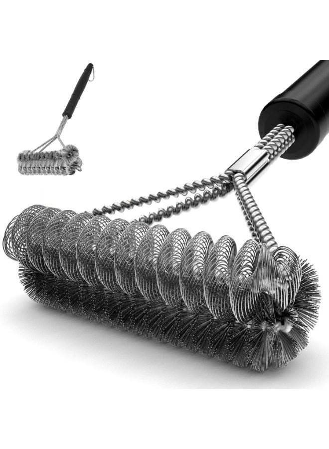 Exrp فرشاة شواء إكسرب بتصميم فرشاة خالية من الشعيرات والأسلاك - فرشاة شواء فعالة وآمنة - فرشاة تنظيف شواء مقاس 38 سم للشواية الغازية/البورسلين/الفحم - اكسسوارات الشواء - Image 1