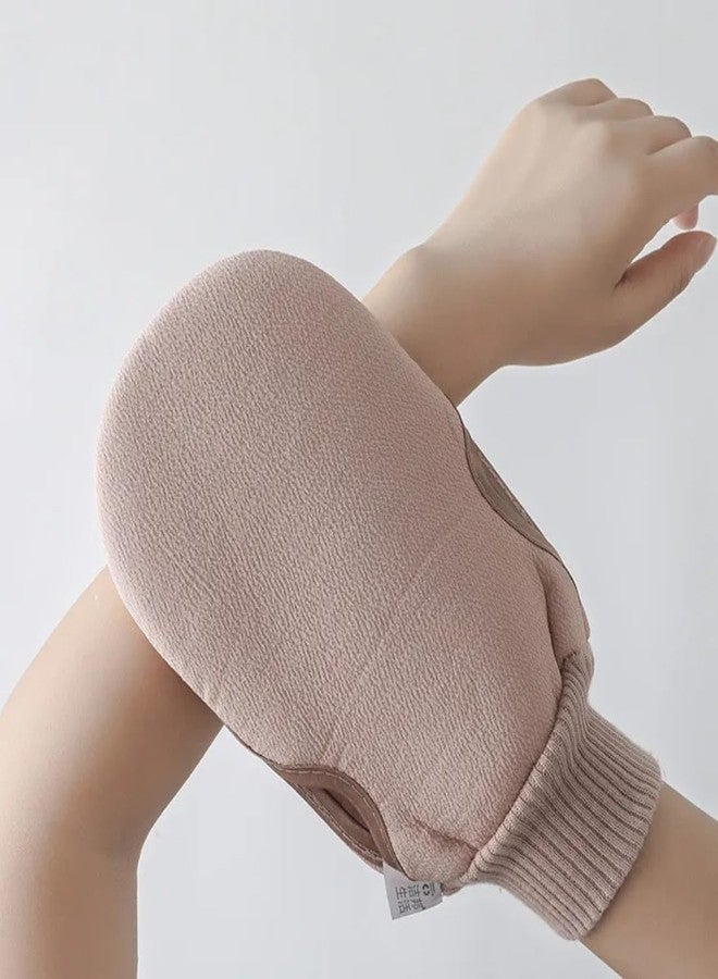 Digital Shoppy Bath Scrub Glove, Dual-Texture Exfoliating Mitt for Deep Cleansing, Pink - Image 3