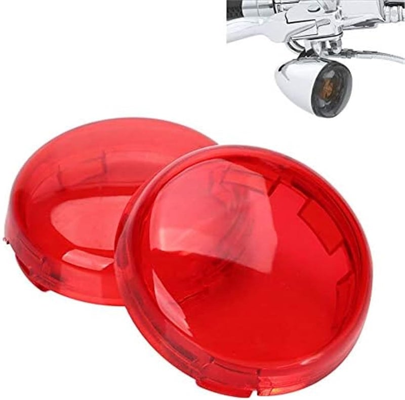 Vuzmode Motorcycle Turn Signal Light Lens Covers (Red) - Image 1