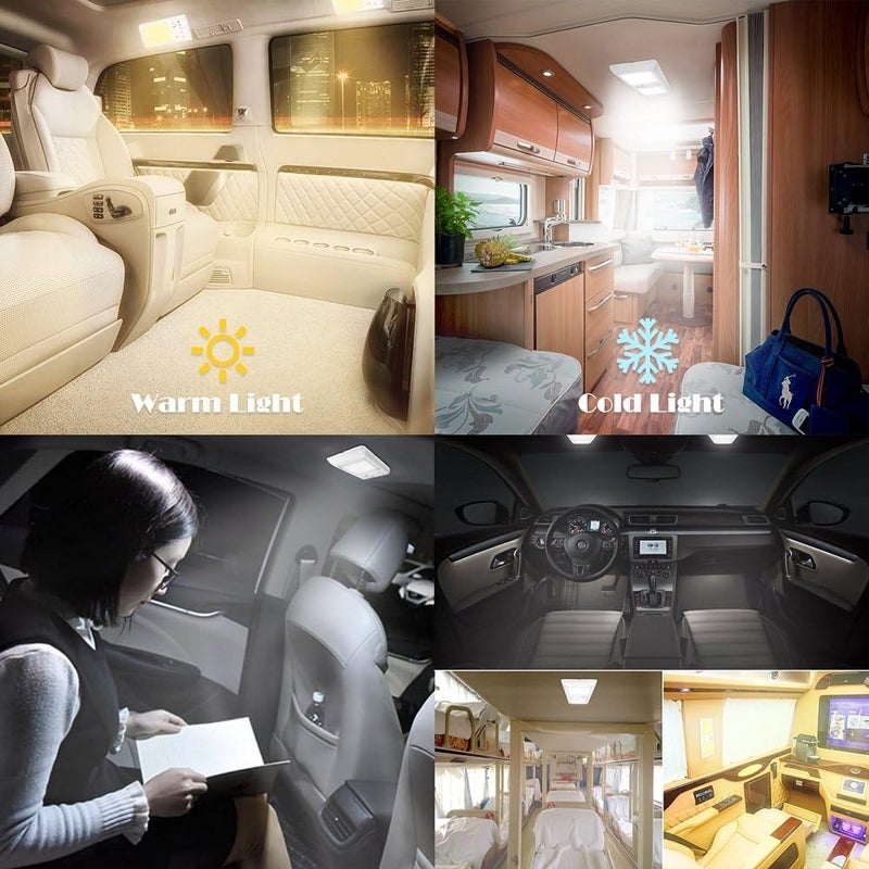 Jtron Double LED RV Dome Light with Touch Screen Switch - Image 3