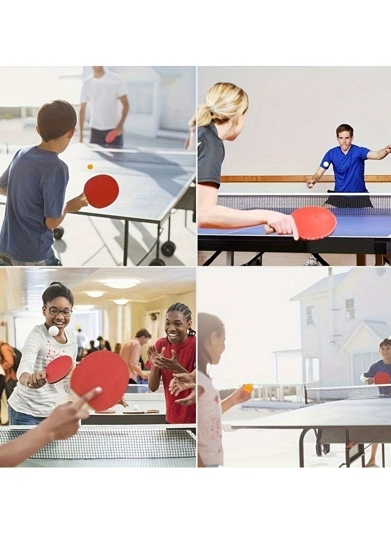 طقم تنس الطاولة مع مضارب ABS وشبكة قابلة للسحب و6 كرات احترافية عالية الجودة وحقيبة حمل للسفر ومجموعة متعددة الاستخدامات للاستخدام الداخلي والخارجي - Image 5