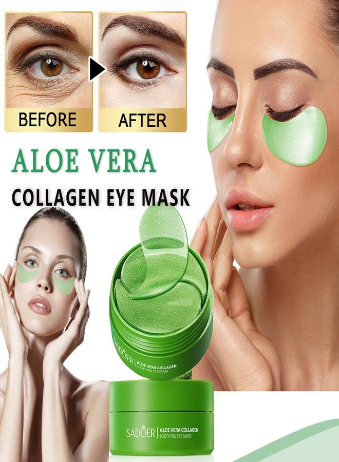 FirstFly 60 PCS Aloe Vera Eye Masks, Gel Collagen Under Eye Patches for Puffy Eyes and Dark Circles Treatments, Reduce Wrinkles and Fine Lines Undereye Patches - Image 2
