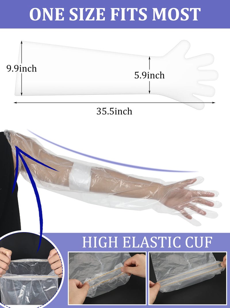 Sosation 50 Pcs Waterproof Arm Cast Cover for Shower Bath, Arm Cast Sleeve Protector, Adult Long Cast Bandage Protector Bag Covers for Shower Broken Wound Wrists Elbow(35.4 Inch) - Image 3