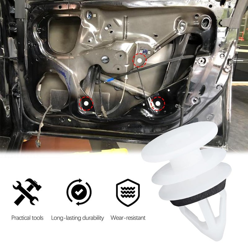 carleef كارليف 30 قطعة من مشابك لوحة باب السيارة، رقم OEM#11519031، مشابك تثبيت السيارة لأجزاء الجسم والزخارف، متوافقة مع شيفروليه بويك كاديلاك جي إم سي هامر أولدزموبيل بونتياك ساتورن - Image 4